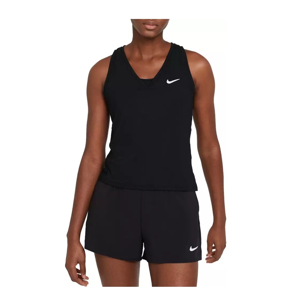 Nike Women's Court Victory Tennis Tank Top Black Lg
